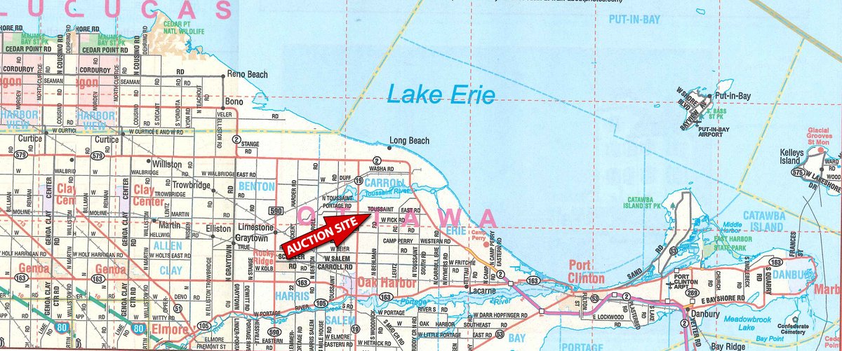 Area map - FARM EQUIPMENT AUCTION IN OTTAWA COUNTY, OHIO